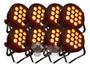 Imagem de 8 Canhao Refletor Par 64 14 Led Cree 18w Rgbwa+uv Hexaled