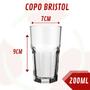 Imagem de 8 Copo de Vidro Bristol 200ML Nadir Café Água Eventos Drink