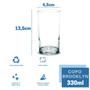 Imagem de 8 Copos 330ml Vidro Brooklyn Suco Agua Transparente Nadir