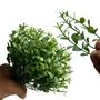 Imagem de 8 maços de mini eucalipto 6 hastes em cada maço planta artificial realista para decoração e arranjo