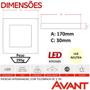 8 Painel Plafon Quadrado Sobrepor 12w Branco Neutro 4000k - Avant Imagem de 8 Painel Plafon Quadrado Sobrepor 12w Branco Neutro 4000k
