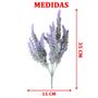 Imagem de 8 Ramos Plantas Lavanda Roxo Artificiais Com 35 Folhas 40cm