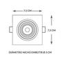 Imagem de 8 Spot LED Embutir 3W Quadrado Direcionável Bivolt Luz Branca Fria/6500K Nichos Tetos Móveis