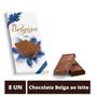 Imagem de 8 Tabletes de Chocolate BELGA ao leite Importado 100g