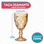 Imagem de 8 Taça Diamond 330Ml Vidro Dourado Resistente Metallic Drink