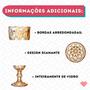 Imagem de 8 Taça Diamond 330Ml Vidro Dourado Resistente Metallic Drink