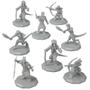 Imagem de 8 Unpainted Fantasy Kobold Mini Figures- Todos os designs únicos- 1 "Hex-Size compatível com DND Dungeons and Dragons & Pathfinder e todos os jogos de mesa RPG