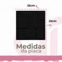Imagem de 80 Placas Cadre Revestimento De Parede Preto Pvc 25Cm X 25Cm