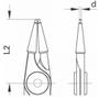Imagem de 8000-J2 Alicate Para Aneis Internos Pontas Fixas Retas Gedo