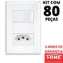 Imagem de 80un Interruptor Simples 16A e Tomada Padrão 2P+T 10A Com Placa Evidence FAME