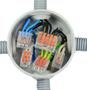 Imagem de 80x Kit Conector Emenda Rápida Com Alavanca Borne 2 3 5 Fios
