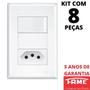 Imagem de 8un Interruptor Simples 16A e Tomada Padrão 2P+T 20A Com Placa Evidence FAME