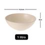 Imagem de 8un Tigela bowl 1lt salada petiscos Bege 18,5cm