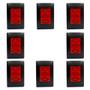 Imagem de 8un Tomada Padrão Tripla 2P+T 20A Vermelha Com Placa Habitat Black FAME