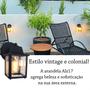 Imagem de 9 Luminaria Arandela  Retro Vintage Externo Preto Alz17