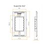 Imagem de 9 Placas Brancas Cega Com Suporte 4x2 Margirius Sleek