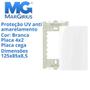 Imagem de 9 Placas Brancas Cega Com Suporte 4x2 Margirius Sleek