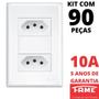 Imagem de 90un Tomada Padrão Dupla 2P+T 10A Com Placa Evidence FAME