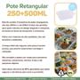 Imagem de 96 Potes de 250ml + 96 Potes de 500ml Com Tampa Transparente