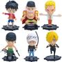 Imagem de 9cm Anime One Piece Figuras De Ação Luffy Sanji Nami Zoro Ace Pvc Kawaii Boneca Decoração De Carro