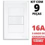 Imagem de 9un Interruptor Bipolar Paralelo Three Way 16A Com Placa Evidence FAME