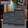 Imagem de 9un Interruptor Paralelo Three Way 4 Teclas 10A Com Placa 4x4 Habitat Black FAME