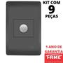 Imagem de 9un Sensor de Presença Bivolt Com Placa Habitat Black FAME