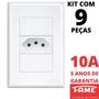 Imagem de 9un Tomada Padrão 2P+T 10A Com Placa Evidence FAME