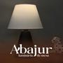 Imagem de Abajur Clásssico Cone Base de aluminio 110220 Com Cúpula Tecido algodão