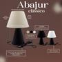 Imagem de Abajur Clásssico Cone Base de aluminio 110220 Com Cúpula Tecido algodão