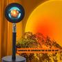 Imagem de Abajur de Cabeceira Luz Noturna Simuladora de Pôr do Sol Sunset Projeção Realista Suave com Haste de Altura Ajustável