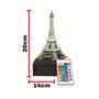 Imagem de ABAJUR DE LED 3D Personalizado Torre Eiffel 16 Cores + Controle Remoto