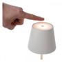 Imagem de Abajur de Mesa Branco Luminária LED Sem Fio e USB Funcional