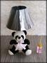 Imagem de Abajur de mesa luminária ursinho panda infantil menina quarto bebê