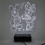 Imagem de Abajur e Luminária Mickey e Minnie de Acrílico com LED Branco