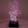 Imagem de Abajur e Luminária Minnie de Acrílico com LED Rosa