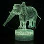 Imagem de Abajur Elefante 3D com Trocador de 7 Cores - Luminária Noturna LED