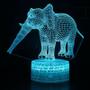 Imagem de Abajur Elefante 3D com Trocador de 7 Cores - Luminária Noturna LED