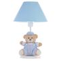 Imagem de Abajur Infantil Menino Bebê Ursinho Ted Azul Cúpula Azul