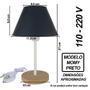 Imagem de Abajur Infantil Momy Menina Menino Luminária para Quarto de Bebê  Cor Preto