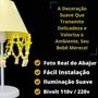 Imagem de Abajur Infantil Urso Amarelo Pérolas Pingentes Flor Decorar