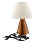 Imagem de Abajur luminária de Mesa Cone Cobre Com Cúpula Decoração Casa e Sala, Quarto Cabeceira de Cama, Escritório leitura