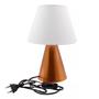 Imagem de Abajur luminária de Mesa Cone Cobre Com Cúpula Decoração Casa e Sala, Quarto Cabeceira de Cama, Escritório leitura