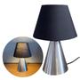 Imagem de Abajur luminária de Mesa Cone Escovado Com Cúpula Para Sala, Quarto, Cabeceira de Cama, Escritório, Casa