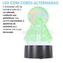Imagem de Abajur Luminária de Mesa Decorativa Religiosa LED Santa Nossa Senhora Aparecida