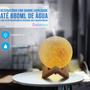 Imagem de Abajur Luminária Led Lua Cheia 3D Touch Com Umidificador De Ar 800ml Decoração Do Quarto