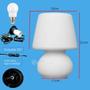 Imagem de Abajur Luminária Micro Lampe Capa Coração Com Lâmpada Luz Lindo LED Branca BR1775