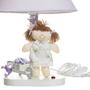 Imagem de Abajur Madeira Com Carriola Lilás Quarto Bebê Infantil