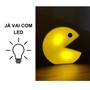 Imagem de Abajur Pacman Geek LED Amarelo e Preto - Fonte Bivolt