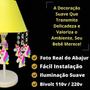 Imagem de Abajur Unicórnio Amarelo 30cm - Artesanal e Moderno